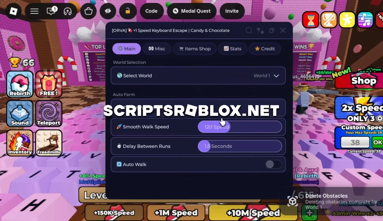 +1 Speed Keyboard Escape Script (2026) - Free Auto Farm GUI