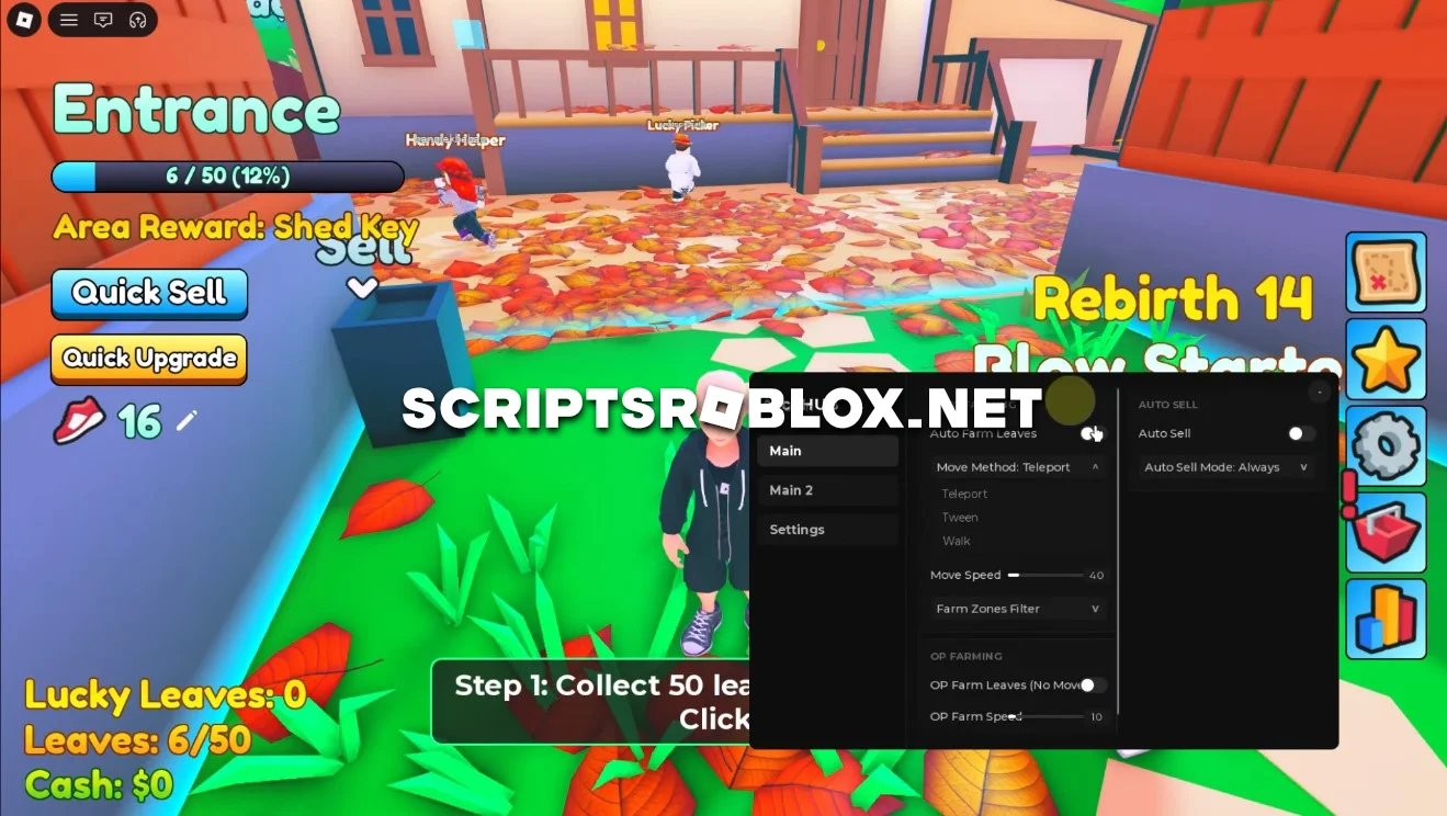 Garden Cleaner Evolution Script - Auto Farm, Auto Sell & More