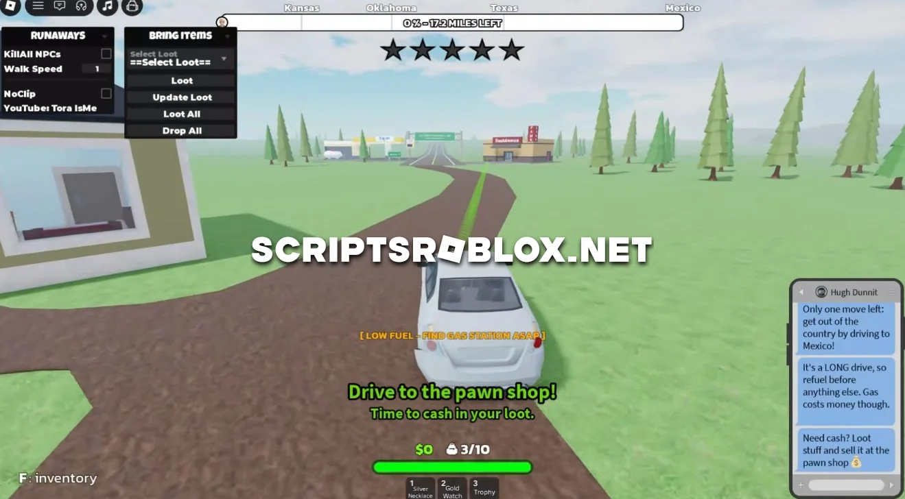 RUNAWAYS Script - Kill All NPCs, Bring Items & More