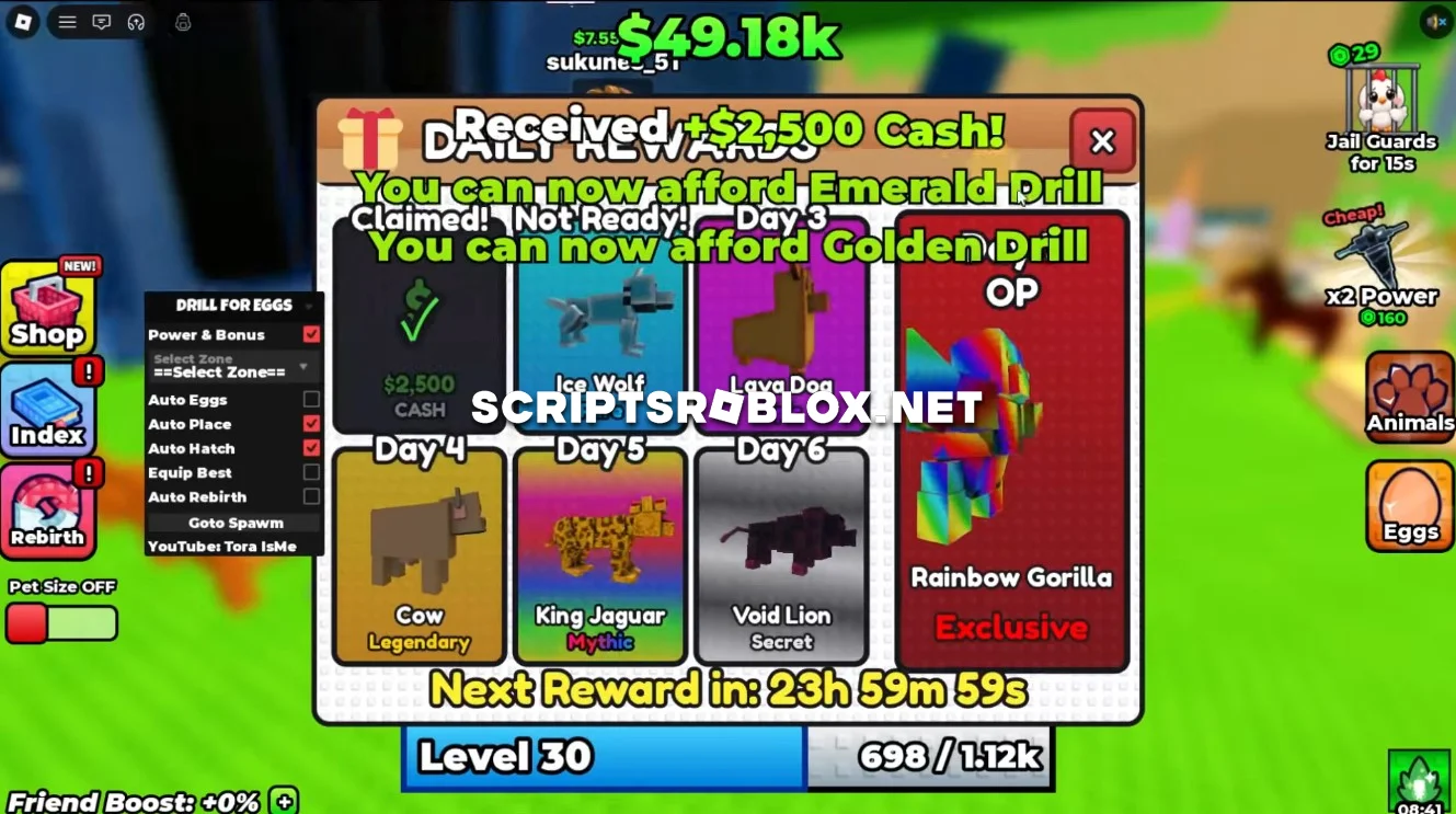 Drill for Eggs Script - Find Best Eggs, Power & Bonus