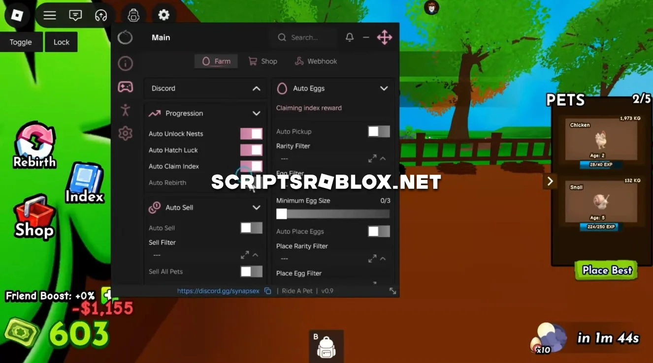 Ride A Pet Script - Auto Farm, Auto Find Eggs, Auto Sell & More