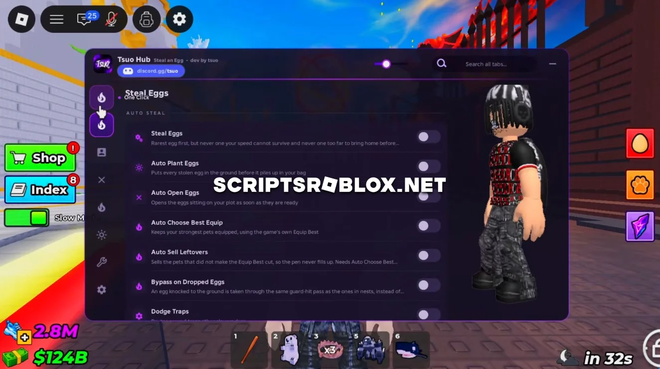 Steal An Egg Script (Tsuo Hub) - Auto Farm, Steal Eggs & More