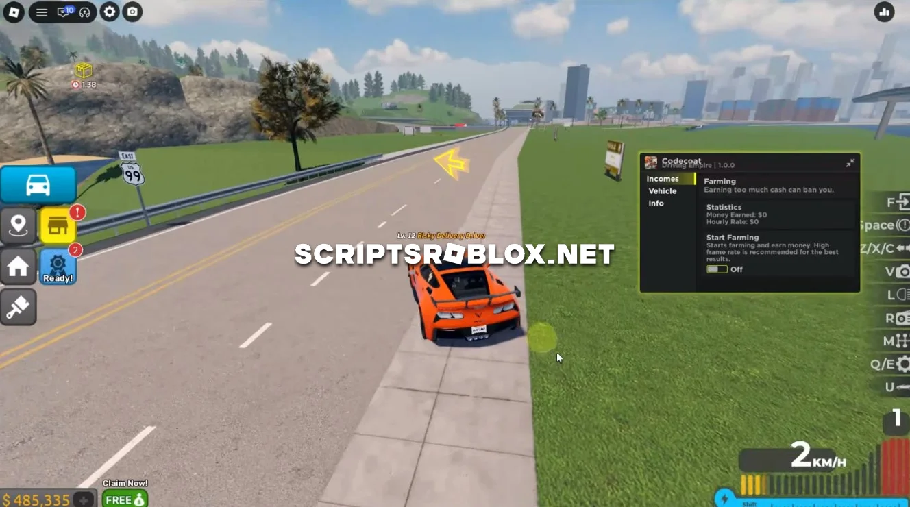 Driving Empire Script - Infinite Nitrous, Cash Farm, Modifie Speed